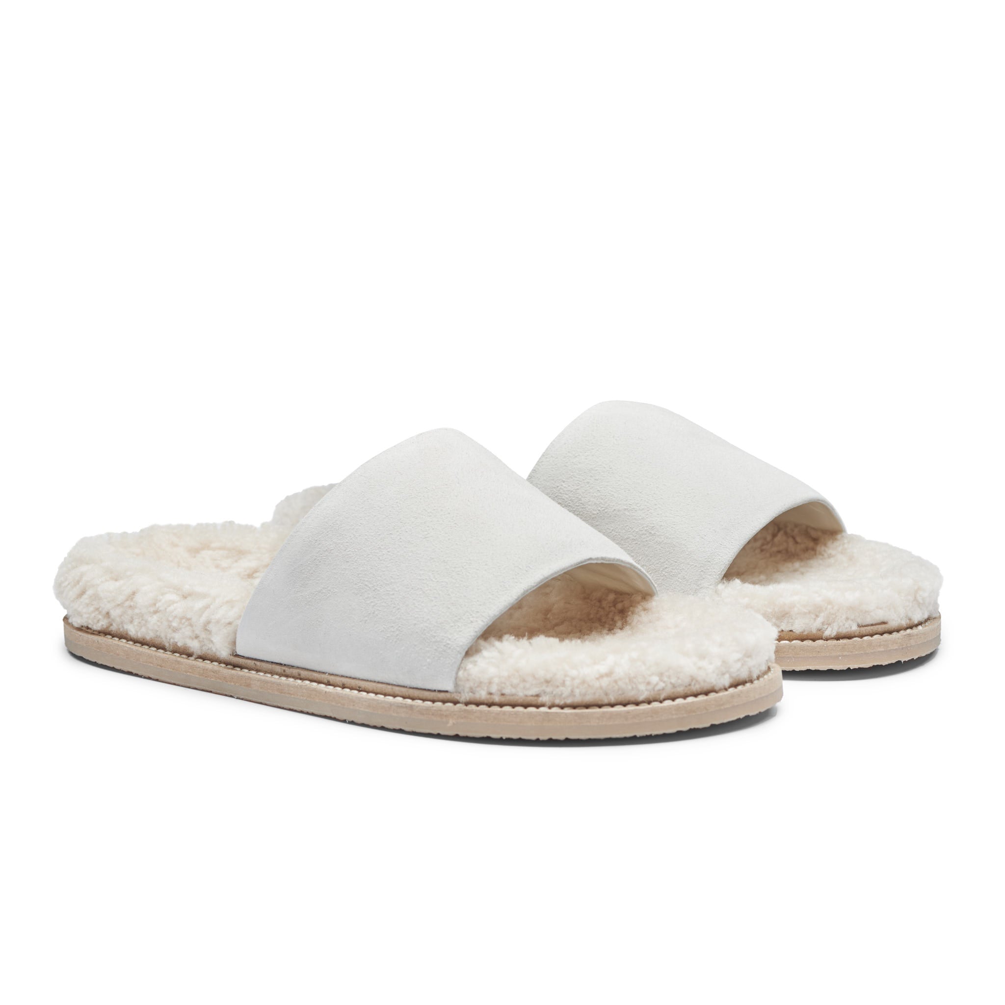 Cream open toe online slippers